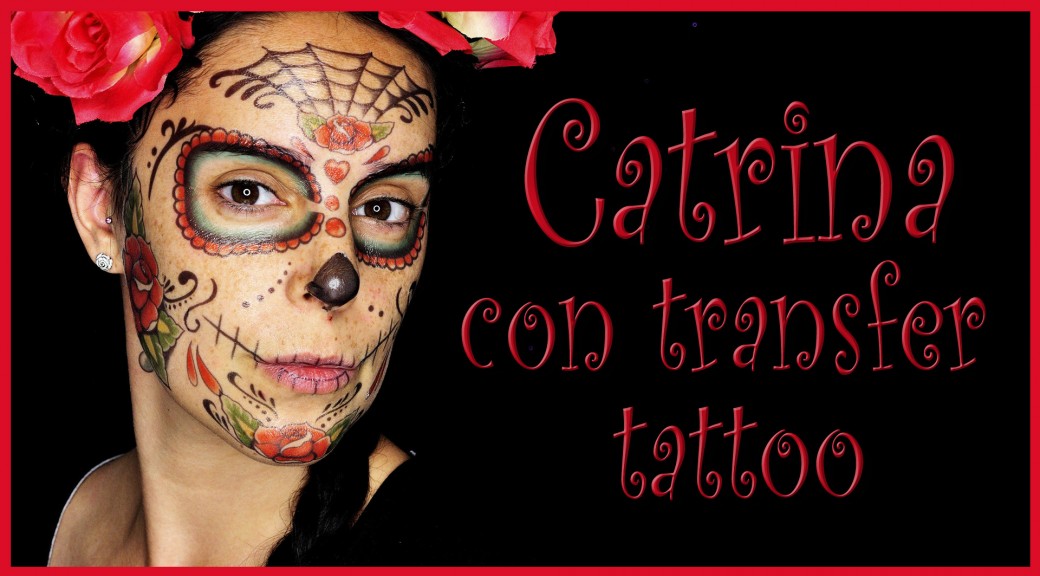 Maquillaje Catrina con temporary tattoos