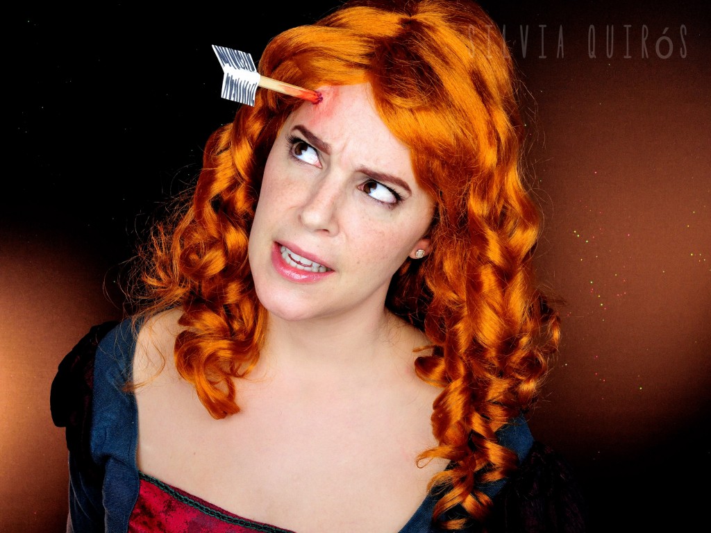 Merida from Brave with an arrow nailed special effect