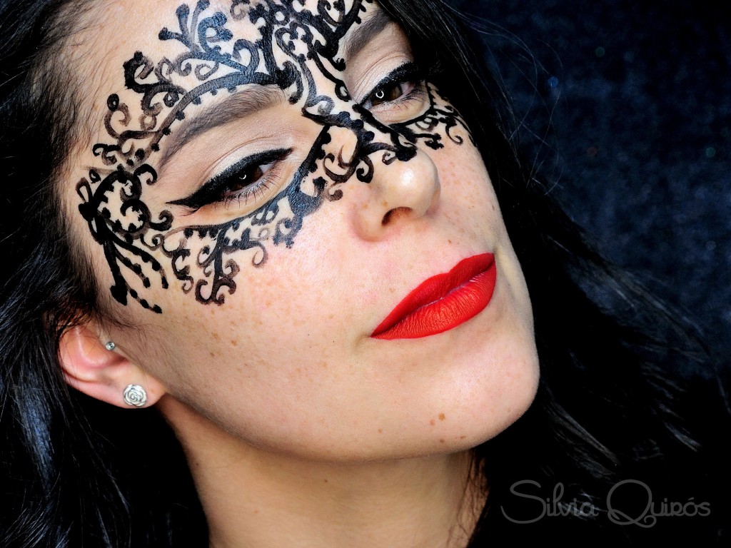 Lace mask face paint tutorial