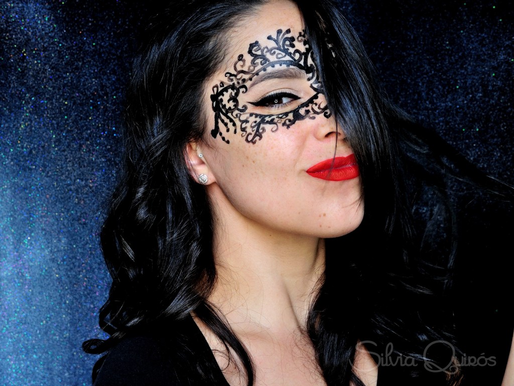 Lace mask face paint tutorial