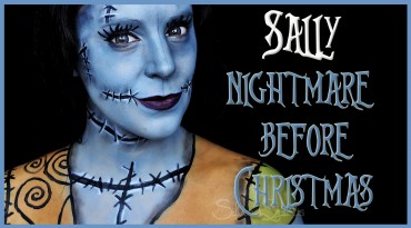 Maquillaje Sally de Pesadilla antes de Navidad