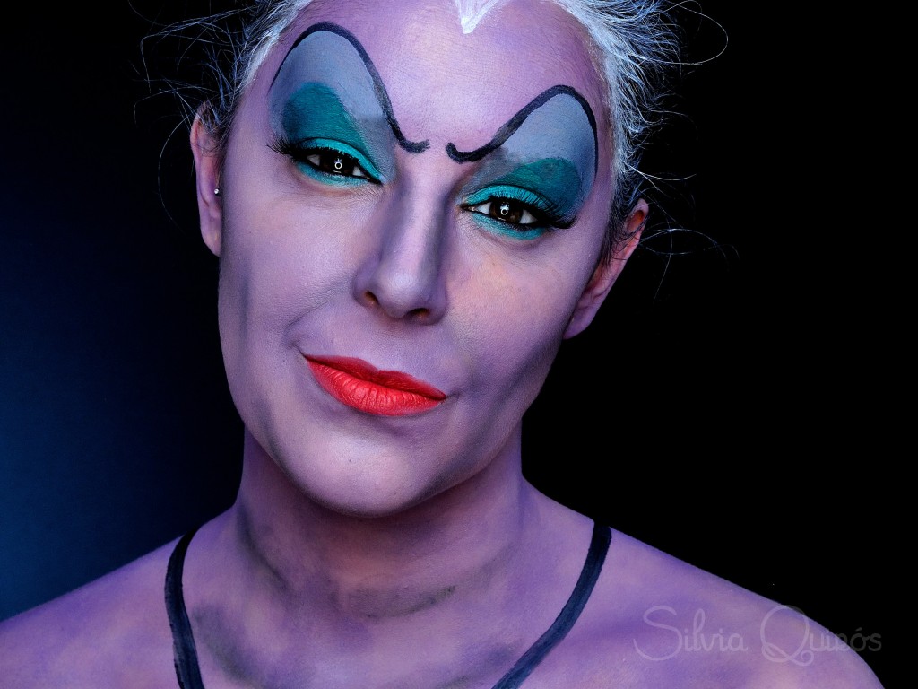 Ursula from the Little Mermaid fantasy makeup tutorial
