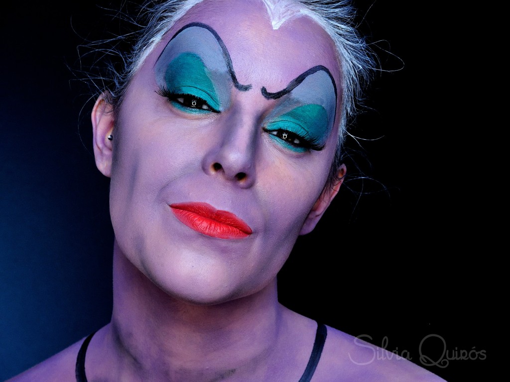 Ursula from the Little Mermaid fantasy makeup tutorial
