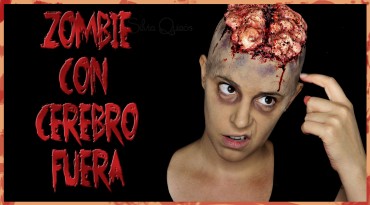 Zombie con cerebro fuera efectos especiales