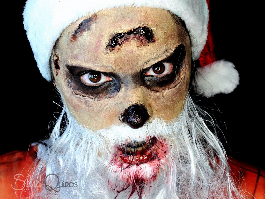 Maquillaje Zombie Papa Noel tutorial