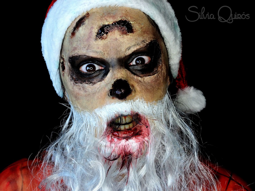 Maquillaje Zombie Papa Noel tutorial