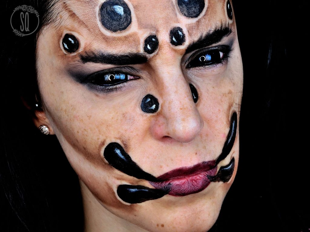Spider Face makeup tutorial for Halloween
