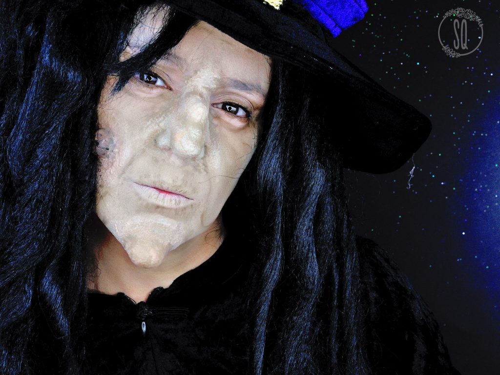 Evil Witch makeup tutorial using homemade prosthetics
