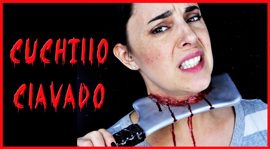 Tutorial efectos especiales cuchillo clavado para Halloween