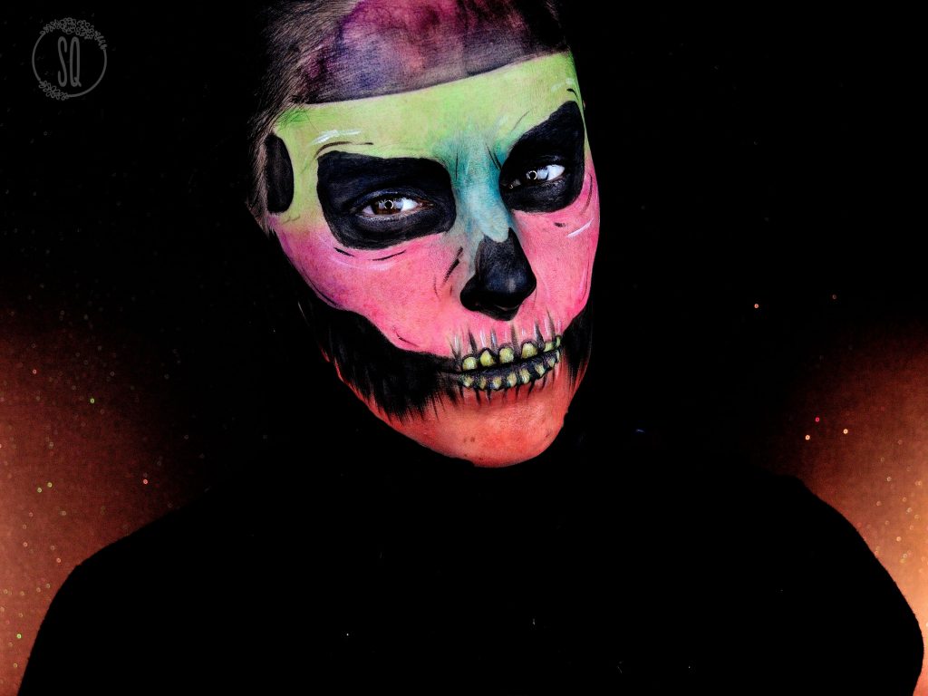 Colorful skull makeup tutorial