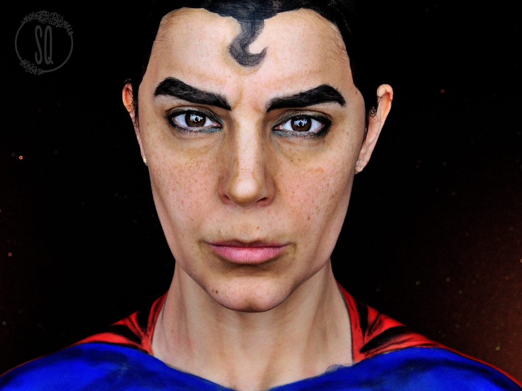 Makeup Transformation into SuperMan