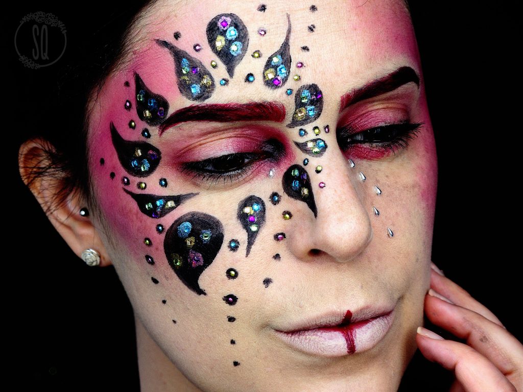 Tutorial maquillaje de carnaval Gotas de luz 
