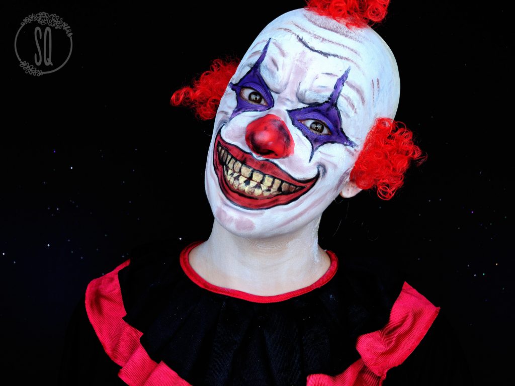 Evil clown makeup tutorial