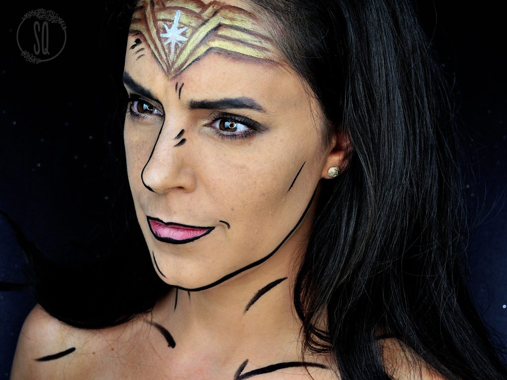 Facepaint tutorial of Wonder Woman