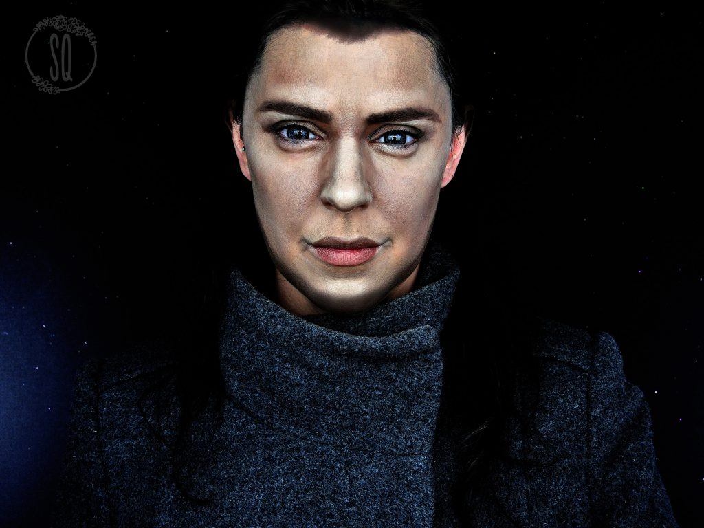 Makeup transformation into Arya Stark, serie Game of Thrones