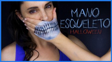 Efecto mano esqueleto, maquillaje de Halloween