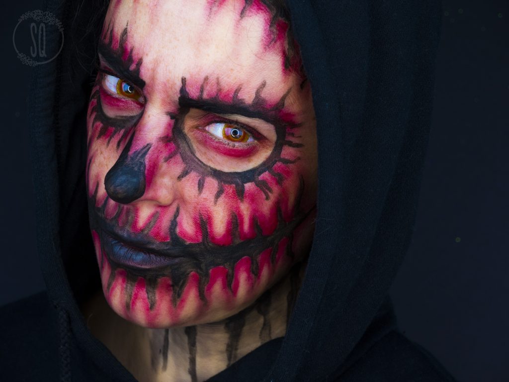 Maquillaje calavera demonio para Halloween