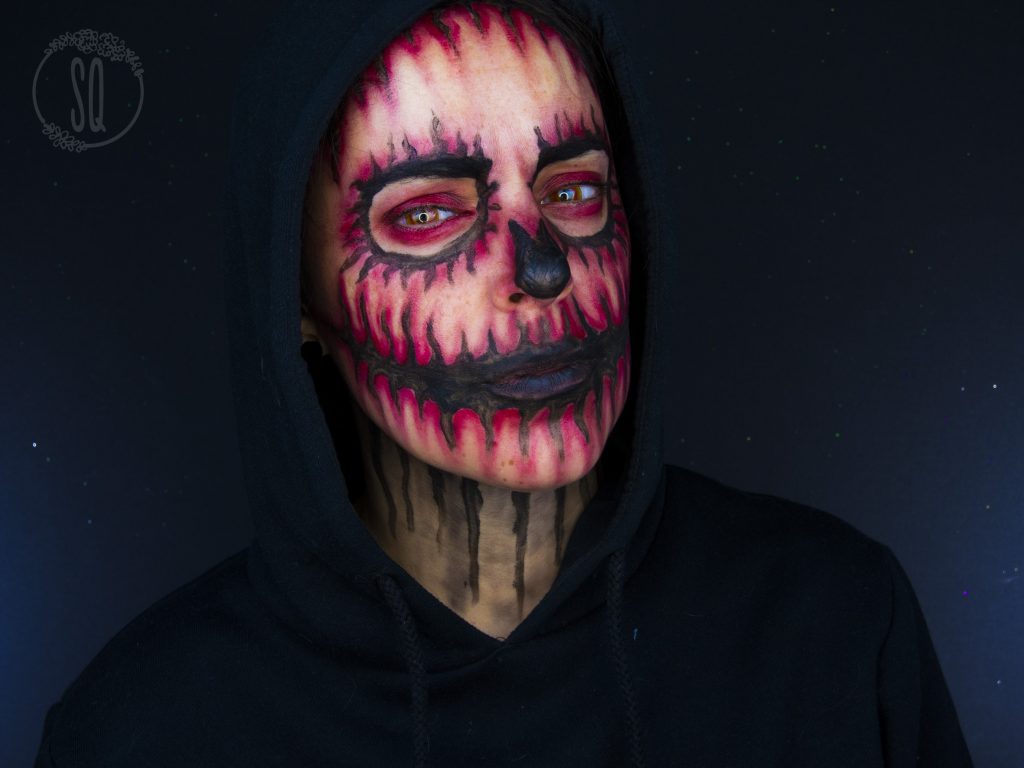 Maquillaje calavera demonio para Halloween