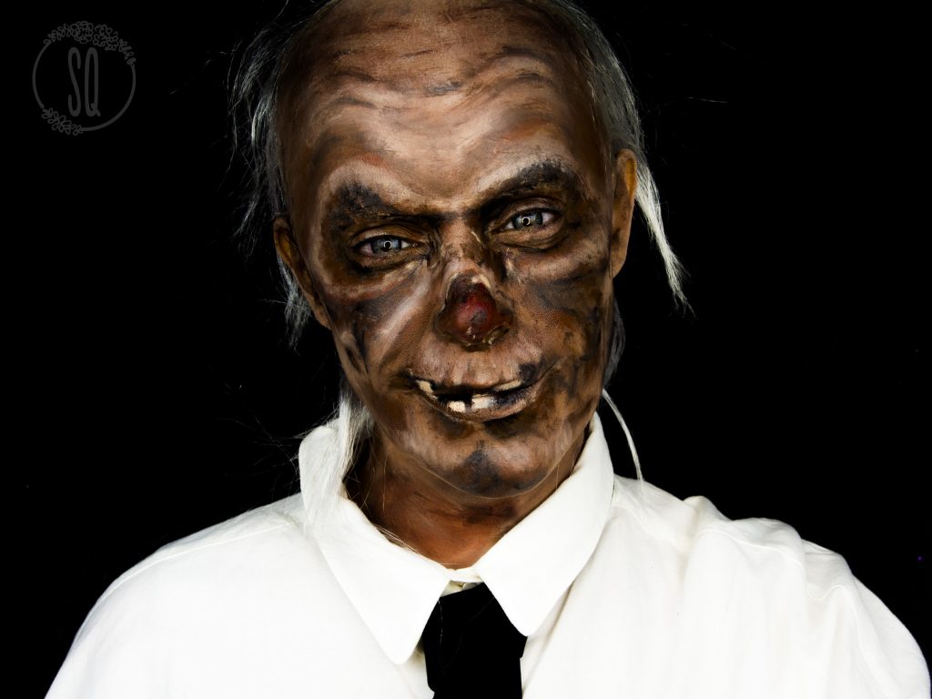 Crypt Keeper makeup tutorial for Halloween