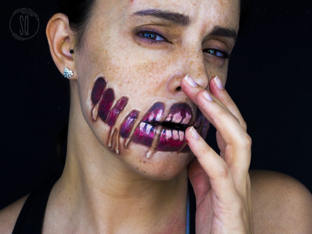 Melted skin effect, Halloween Makeup 