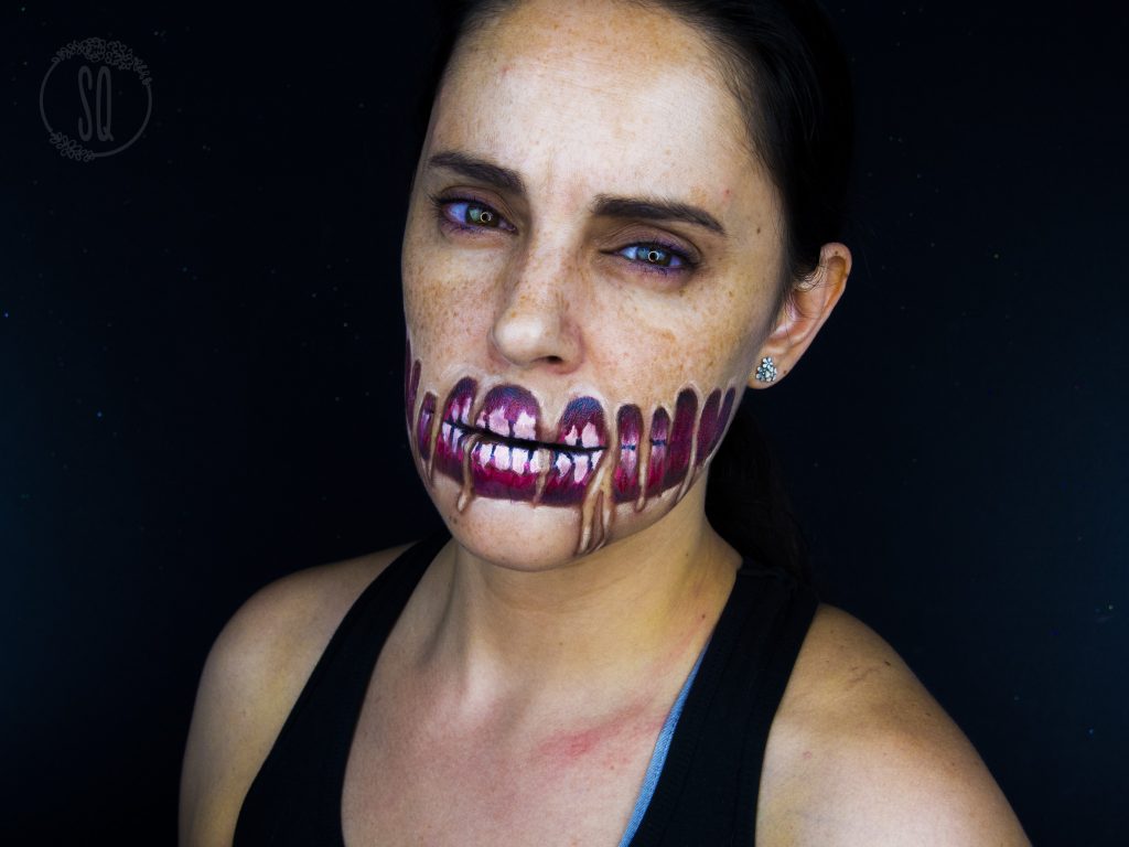 Melted skin effect, Halloween Makeup 