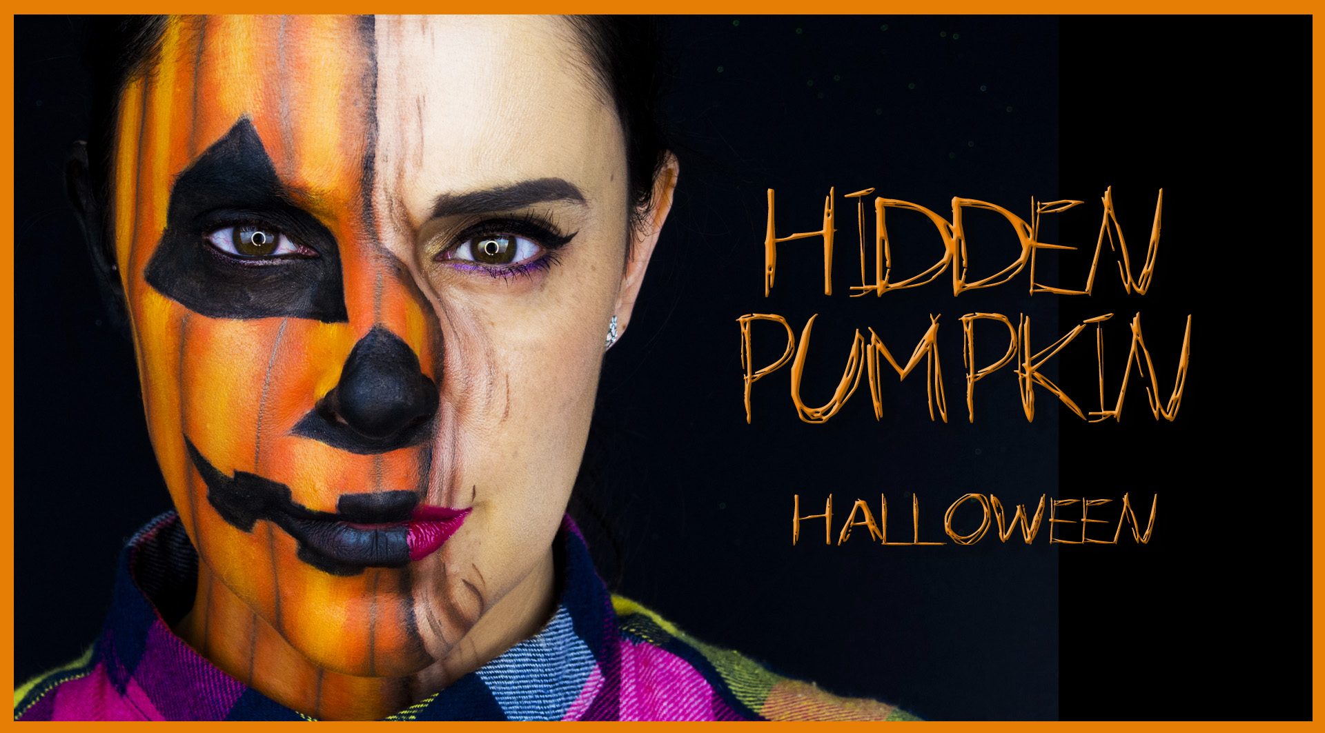 Easy Cracked Pumpkin Makeup Halloween Tutorial - Kindly Unspoken