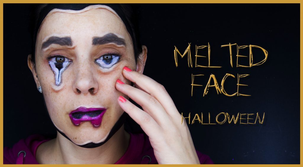 Melted face makeup effect