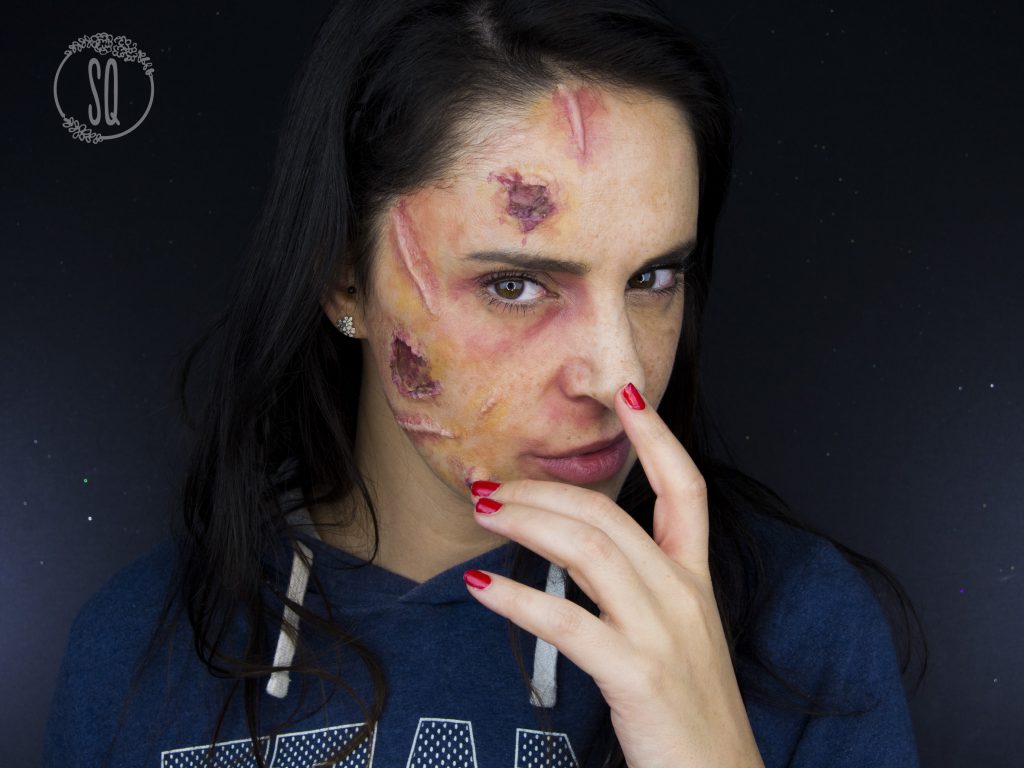 Infected face effect makeup