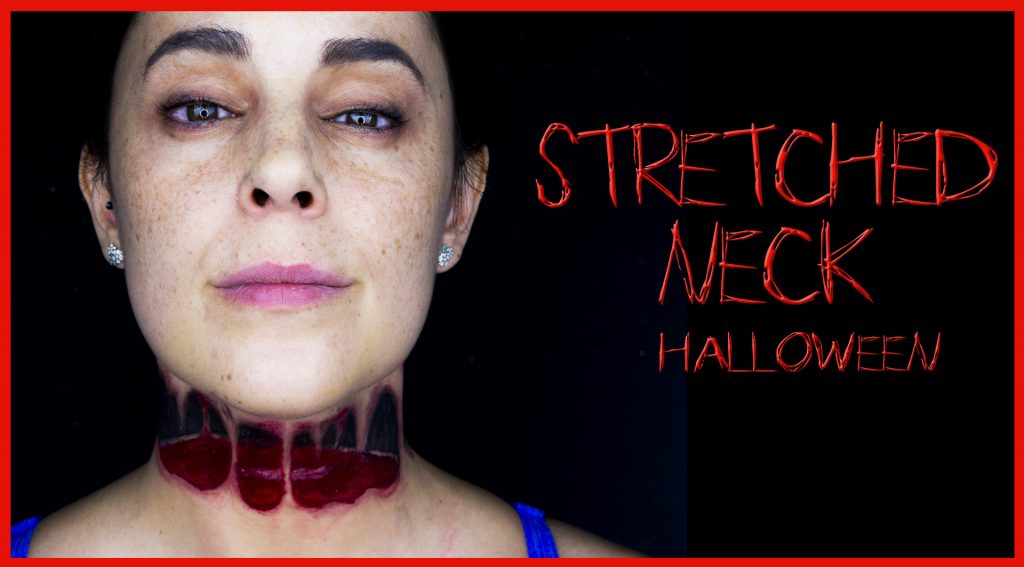 Stretched neck makeup effect
