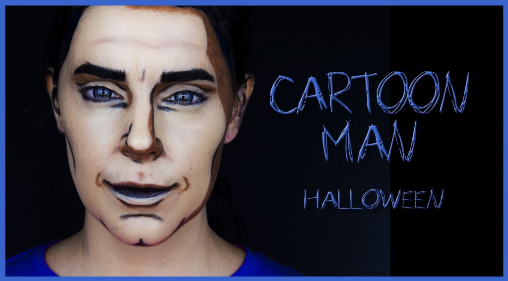 Cartoon man makeup tutorial