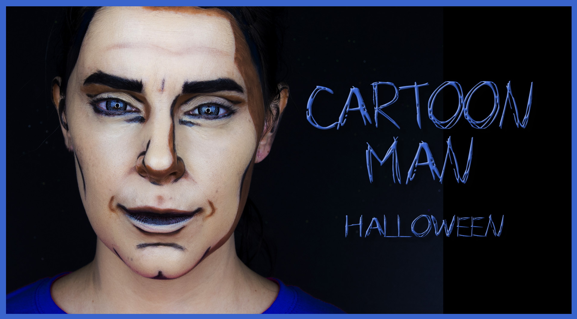 Cartoon man makeup tutorial -