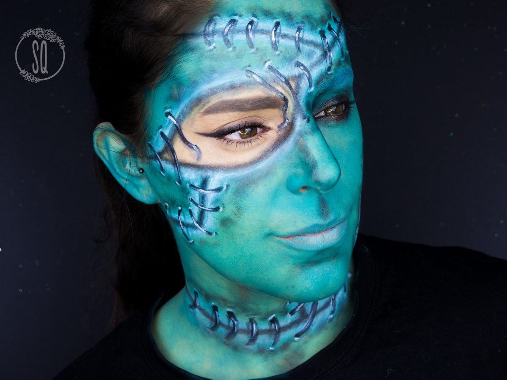 Maquillaje Frankenstein bella, face paint