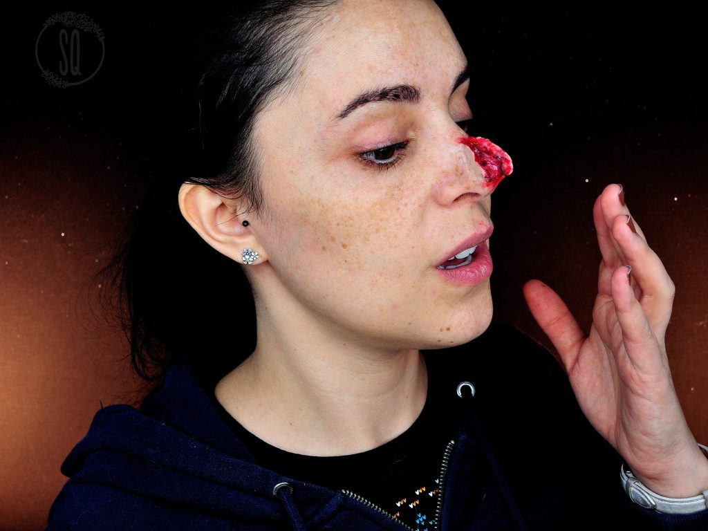 Bursted nose makeup tutorial FX
