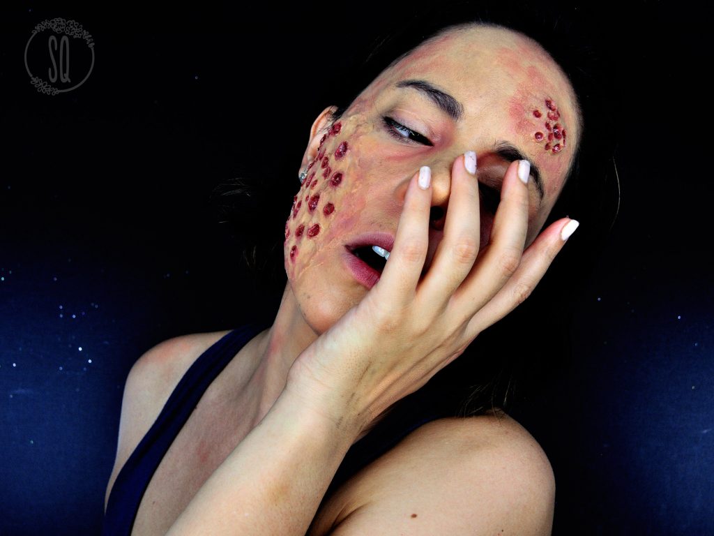 Halloween Makeup tutorial, Trypophobia effects