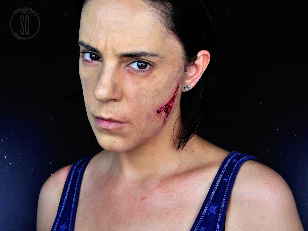 FX makeup cut in the face