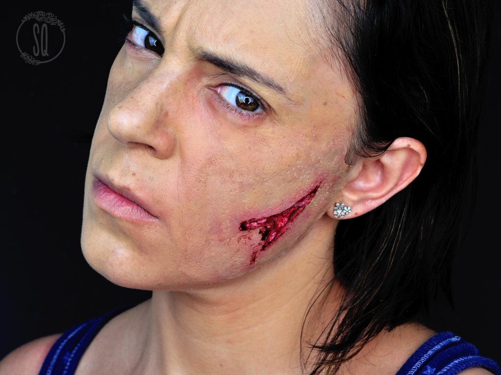 FX makeup cut in the face
